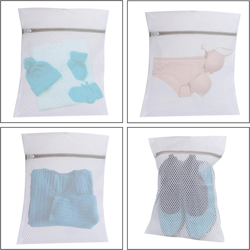 HFengQ Set of 4 Mesh Laundry Bags, 12 x 16 Inches lingerie bags for Laundry (4) - Image 5